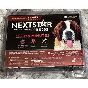 NextStar Flea & Tick Topical For X-Large Dogs 89-132 Lbs 3-Month Supply